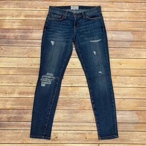 Current Elliott Easy Stiletto Skinny Jeans Love Destroy Distressed